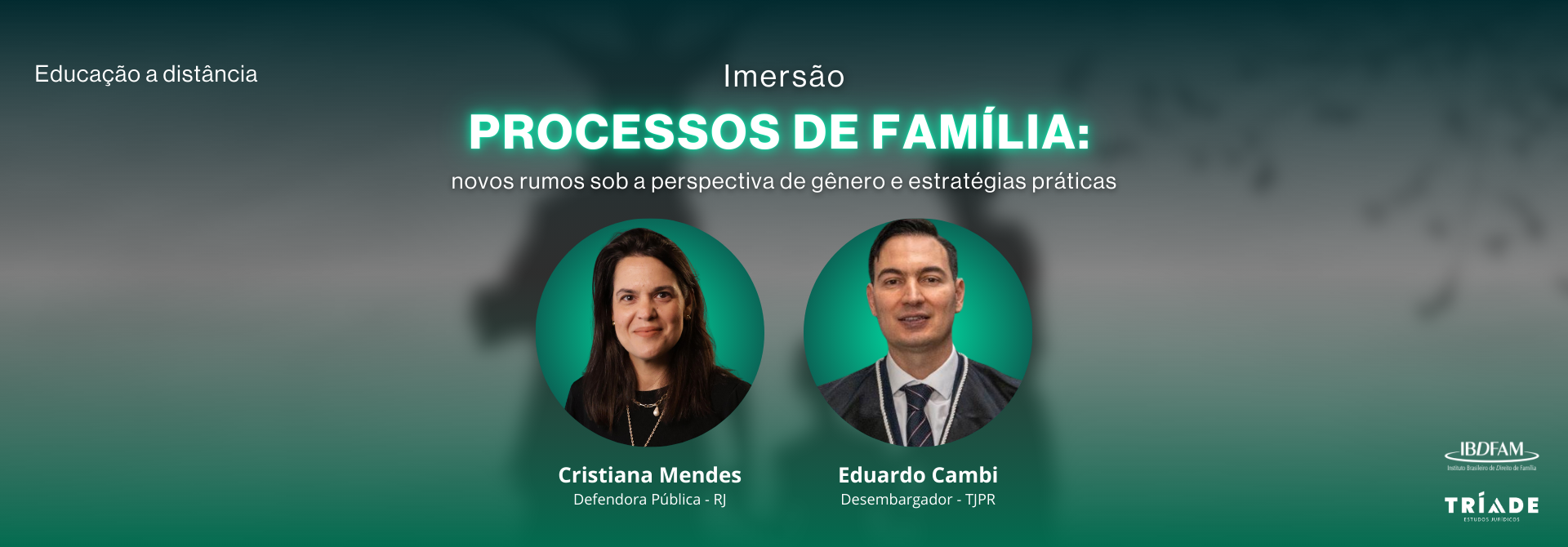 2026 - IMERSÃO: PROCESSOS DE FAMÍLIA - NOVOS RUMOS SOB PERSPECTIVA DE GÊNERO E ESTRATÉGIAS PRÁTICAS - EAD